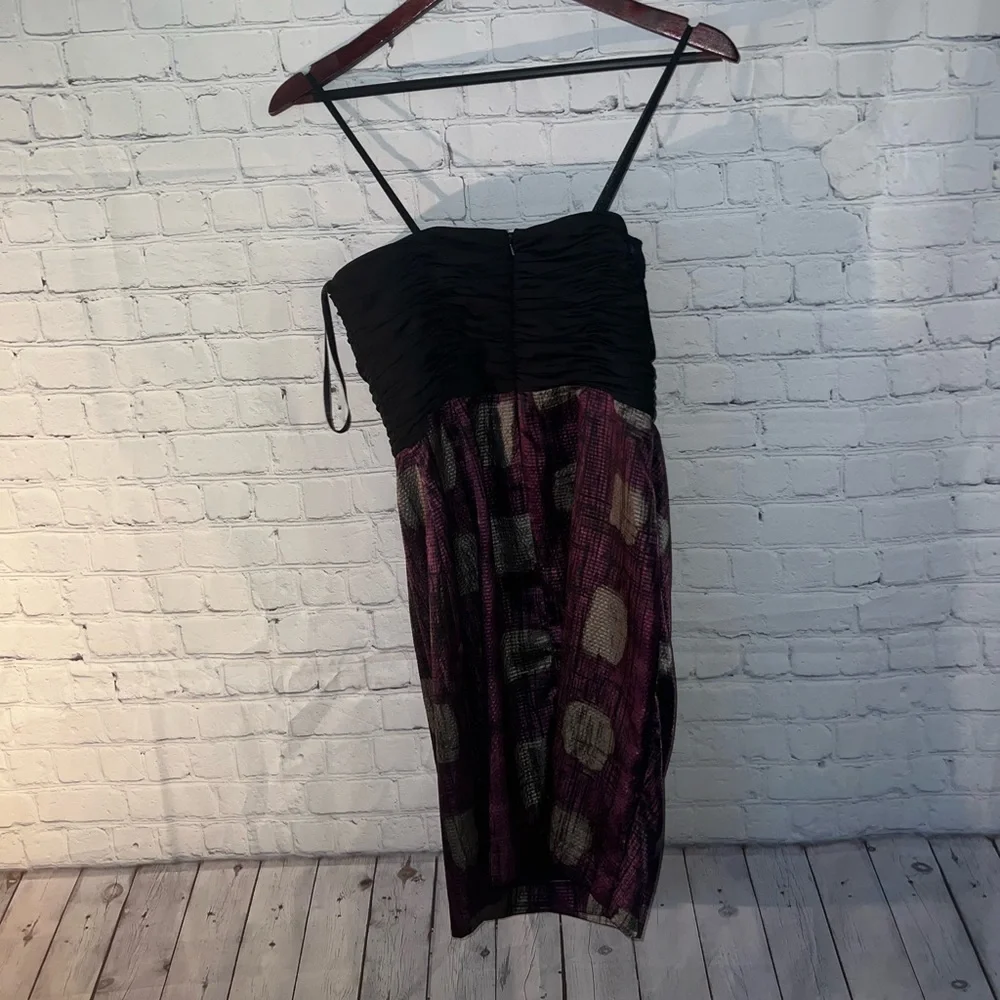 max and cleo purple & black dress size 6 - Picture 5 of 7